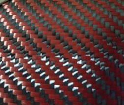 3K Carbon/Red Kevlar 2×2 Twill 50&quot; wide